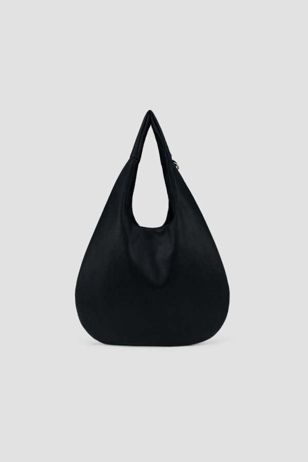 Medium Egg Leather Tote (Black) - Ship by 23rd Dec
